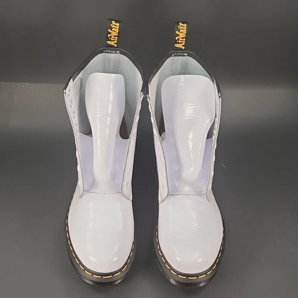 Dr. Martens 1460W Croc White 8 hole boots RARE DISCONTINUED STYLE - Picture 17 of 17